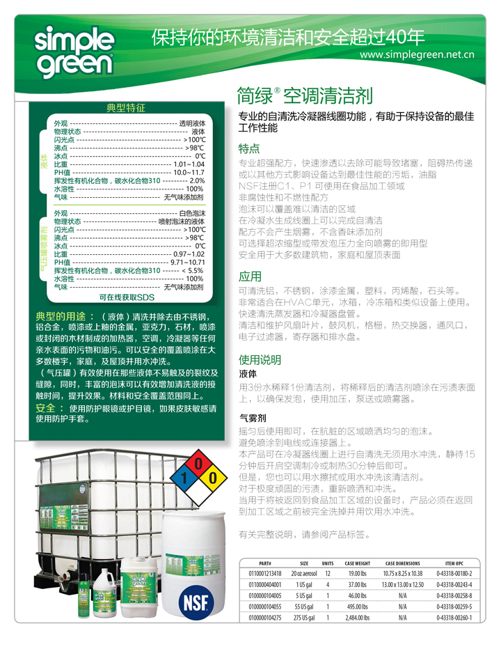 SimpleGreen®简绿空调冷凝器专用清洁剂(图2)